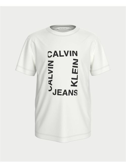 T-shirt ? col rond Calvin Klein pour gar?on avec imprim? CALVIN KLEIN | IB0IB02159TYAF